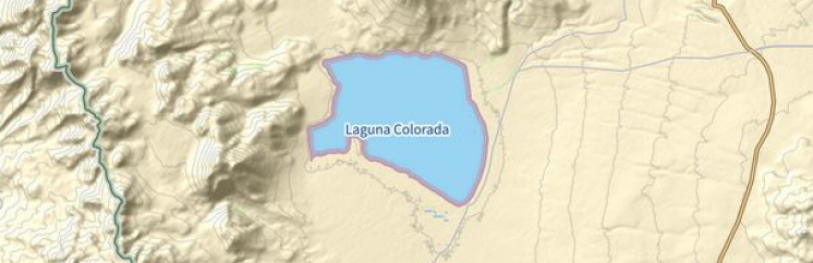 Karte Laguna Colorada