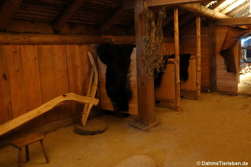 Stallungen in einem Langhaus